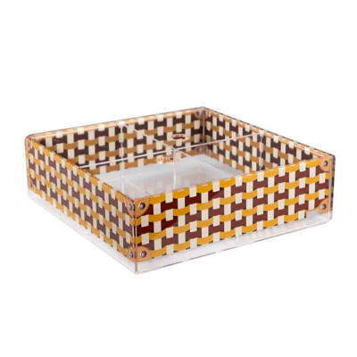  Vesta - Break - Contenitore multiuso con 4 scomparti decorato - Colore: Arancione - SKU: 0439150 