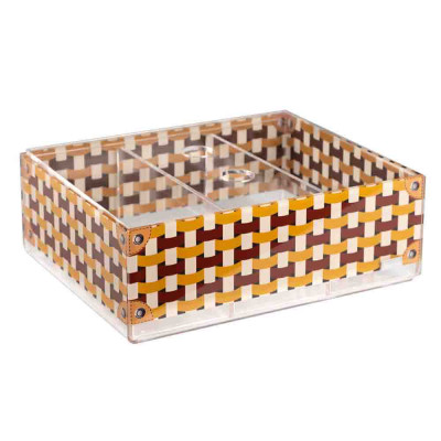  Vesta - Break - Contenitore multiuso con 3 scomparti decorato - Colore: Arancione - SKU: 0438750 