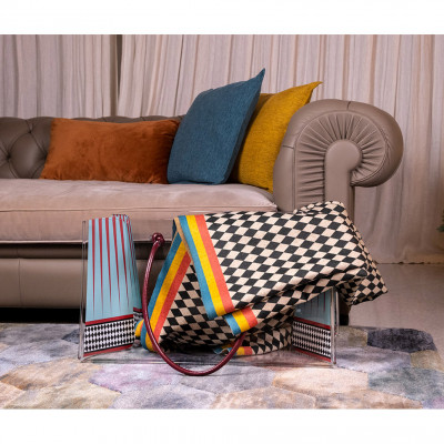 Vesta - Charlotte - Contenitore porta oggetti grande in plexiglass linee moderne decoro Foulard - SKU: 04250D47