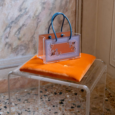 Vesta - Charlotte - Contenitore porta oggetti piccolo in plexiglass - Colore: Arancione - SKU: 04248SVE