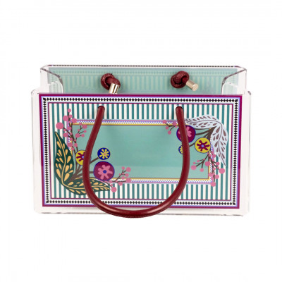 Vesta - Charlotte - Contenitore porta oggetti piccolo in plexiglass - Colore: Azzurro - SKU: 04248DAN