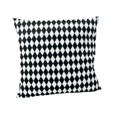 Vesta - Cuscino grande moderno fodera in poliestere con decoro Foulard - Colore: Bianco/Nero - SKU: 04236DF2
