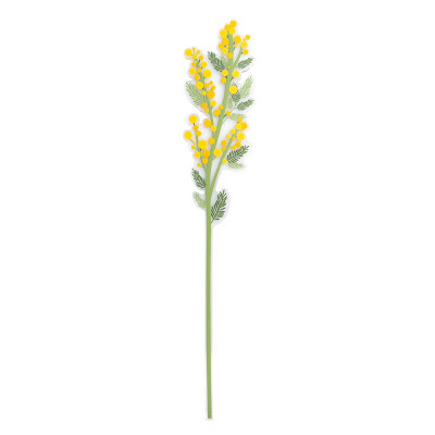 Vesta - Funny flowers - Fiore di mimosa piccolo in plexiglass per vaso - Colore: Giallo - SKU: 04396.139