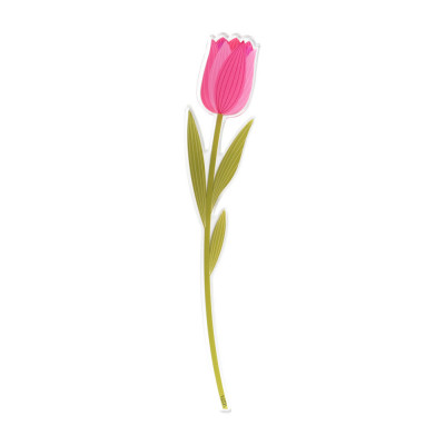 Vesta - Funny flowers - Fiore di tulipano piccolo in plexiglass per vaso - Colore: Rosa - SKU: 04430.184