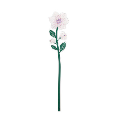 Vesta - Funny flowers - Fiore in plexiglass rosa selvatica piccolo - Colore: Verde/Bianco - SKU: 04436.130