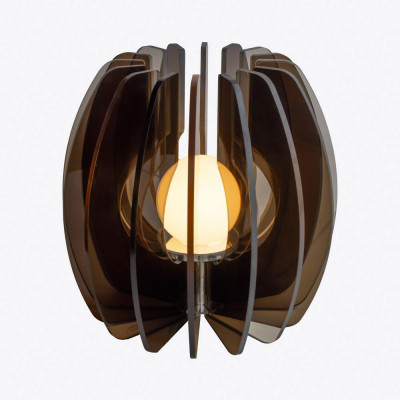 Vesta - Iride - Lampada da tavolo grande in plexiglass dal design moderno - Colore: Marrone - 1 Lampadina - E14 - 60W - IP20 - SKU: 0110070