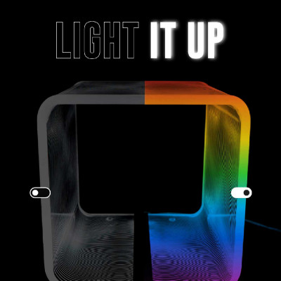  Vesta - Flots - Lampada da tavolo media a LED struttura in plexiglass dal design moderno - Colore: Trasparente - 1 Lampadina Led Integrato 8W - Gradi Kelvin RGB - SKU: 08180R01 