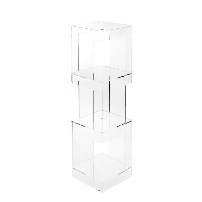 Vesta - 432 Collection - Libreria da terra piccola in stile moderno in plexiglass - Colore: Trasparente - SKU: 0104600