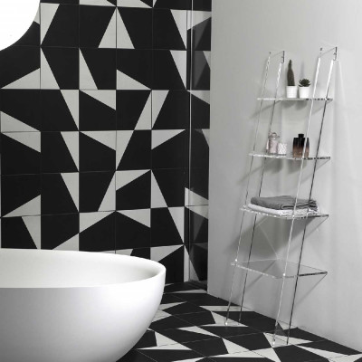 Vesta - Way Up - Libreria/Mobile Bagno con 4 ripiani in plexiglass in stile moderno - Colore: Trasparente - SKU: 0950500