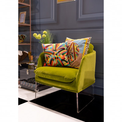 Vesta - Casanova - Poltrona in plexiglass dal design moderno con seduta in poliestere sfoderabile - SKU: 04259