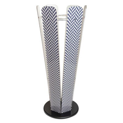 Vesta Vera Porta ombrelli con struttura in metallo e plexiglass dal design moderno Colore: Bianco/Nero
