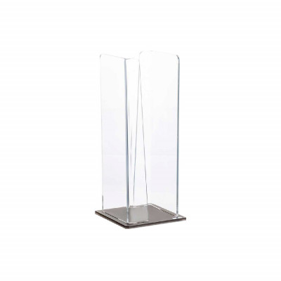 Vesta Like Water Portabicchieri verticale con struttura in plexiglass per bicchieri di plastica Colore: Marrone