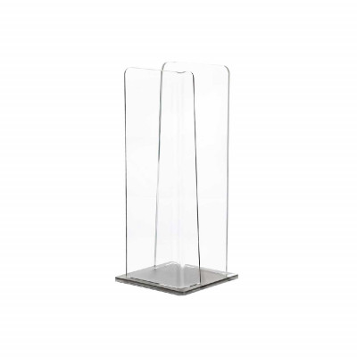 Vesta Like Water Portabicchieri verticale con struttura in plexiglass per bicchieri di plastica Colore: Bianco/Tortora
