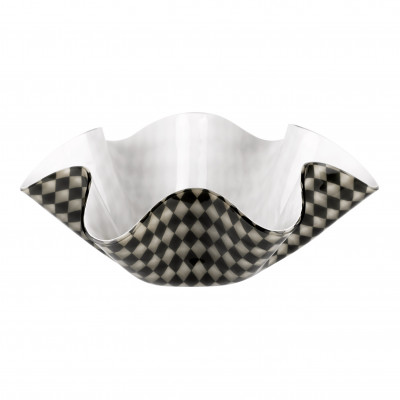 Vesta - Soft - Portabottiglia/Centrotavola moderno grande in plexiglass decoro Foulard - SKU: 09204D47