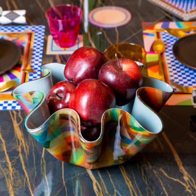  Vesta - Soft - Portabottiglia/Centrotavola moderno piccolo in plexiglass decoro Rainbow - SKU: 09107D48 