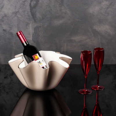  Vesta - Soft - Portabottiglia/Centrotavola piccolo in plexiglass dalle linee moderne - SKU: 09107 