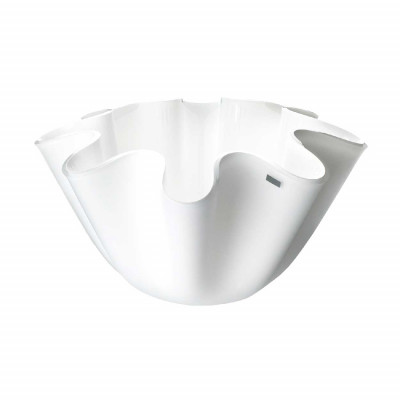 Vesta Soft Portabottiglia/Centrotavola piccolo in plexiglass dalle linee moderne Colore: Bianco