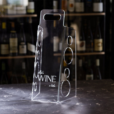 Vesta - Wine Not - Portabottiglie cantinetta da tavolo in plexiglass dal design moderno - Colore: Trasparente - SKU: 0438800