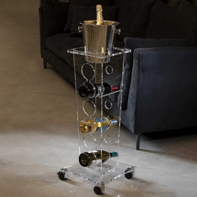  Vesta - Ice Tower - Portabottiglie da terra in plexiglass - Colore: Trasparente - SKU: 1471600 