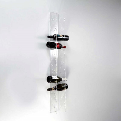 Vesta - Eno - Portabottiglie grande da parete in plexiglass - Colore: Trasparente - SKU: 0051300