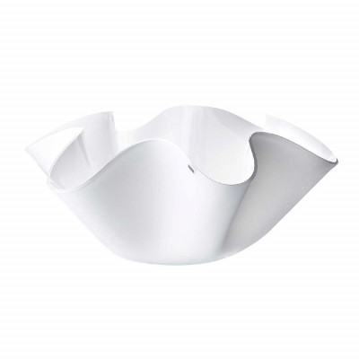 Vesta Soft Portabottiglia/Centrotavola grande in plexiglass dalle linee moderne Colore: Bianco
