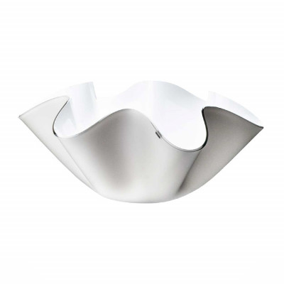 Vesta Soft Portabottiglia/Centrotavola grande in plexiglass dalle linee moderne Colore: Bianco/Tortora