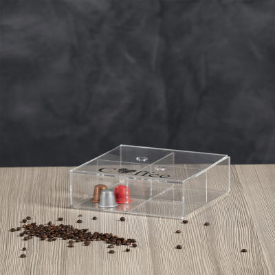  Vesta - Break - Portacialde con coperchio in plexiglass Only Coffee - Colore: Trasparente - SKU: 3375300 