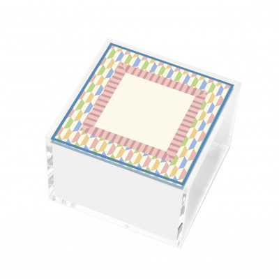 Vesta Happy Beaty Portagioie quadrato piccolo in plexiglass con coperchio Colore: Rosa