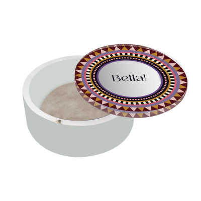 Vesta Happy Beaty Portagioie rotondo grande in plexiglass con coperchio Colore: Viola