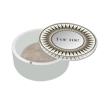 Vesta Happy Beaty Portagioie rotondo grande in plexiglass con coperchio Colore: Tortora