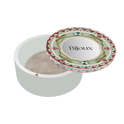 Vesta Happy Beaty Portagioie rotondo grande in plexiglass con coperchio Colore: Acquamarina