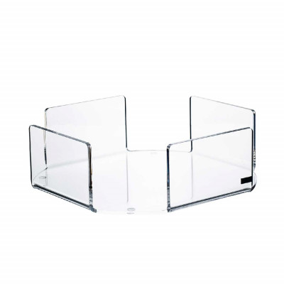 Vesta Like Water Portapiatti orizzontale in plexiglass moderno per piatti di plastica o carta Colore: Trasparente