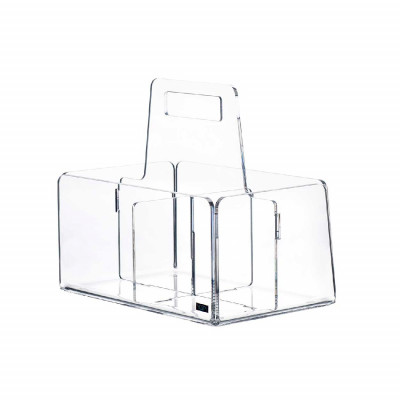 Vesta Like Water Portaposate grande in plexiglass dalle linee morbide e moderne Colore: Trasparente