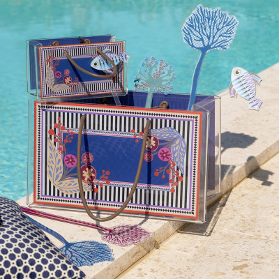 Vesta - Charlotte - Portariviste in plexiglass dal design moderno - Colore: Blu - SKU: 04249DEV