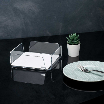  Vesta - Like Water - Portatovaglioli medio in plexiglass dalle linee moderne - SKU: 02304 