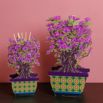  Vesta - Magnolia - Profumatore per ambiente in plexiglass con bastoncini fragranza inclusa da 200ml - Colore: Viola - SKU: 7502218 