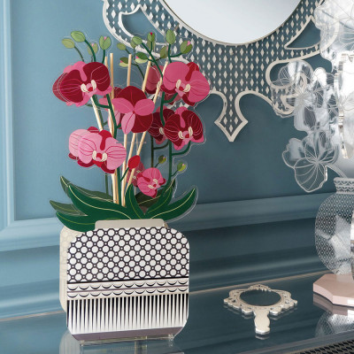  Vesta - Livinia - Profumatore per ambiente in plexiglass con bastoncini fragranza inclusa da 500ml - Colore: Rosso - SKU: 7501585 