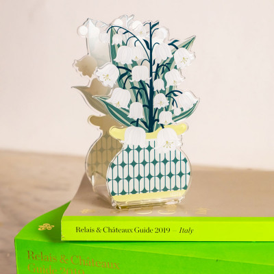  Vesta - Mary - Mughetto - Profumatore per ambiente in plexiglass con bastoncini fragranza inclusa da 50ml - Colore: Bianco - SKU: 7505930 