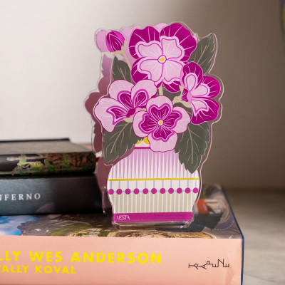  Vesta - Primula - Profumatore per ambiente in plexiglass con bastoncini fragranza inclusa da 50ml - Colore: Rosa - SKU: 7506084 