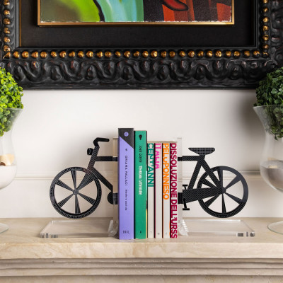 Vesta - Bicicletta - Reggilibri set 2pz con struttura in plexiglass dalle linea moderna - SKU: 04327