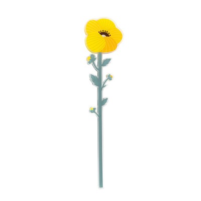 Vesta - Funny flowers - Fiore di gardenia in plexiglass per vaso - Colore: Giallo - SKU: 04340.139