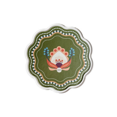 Vesta Sottobottiglia con base in ecopelle Colore: Verde
