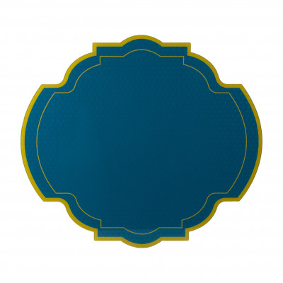 Vesta Decor Set 2 pezzi Sottopiatti in PMMA dal design moderno in stile barocco Colore: Ottanio