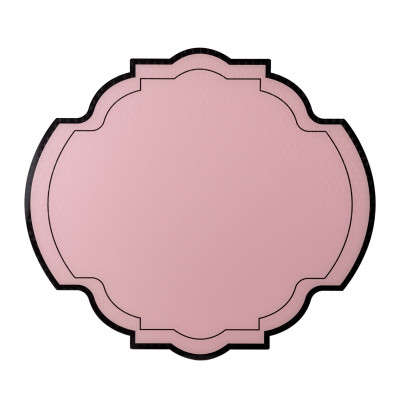 Vesta Decor Set 2 pezzi Sottopiatti in PMMA dal design moderno in stile barocco Colore: Cipria