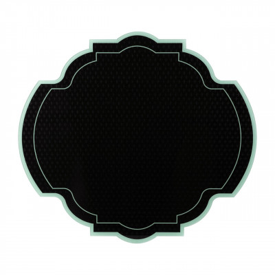 Vesta Decor Set 2 pezzi Sottopiatti in PMMA dal design moderno in stile barocco Colore: Nero