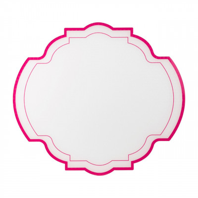 Vesta Decor Set 2 pezzi Sottopiatti in PMMA dal design moderno in stile barocco Colore: Bianco