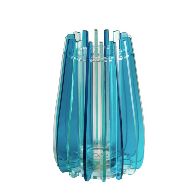 Vesta Iride Vaso grande da arredo moderno in plexiglass Colore: Blu