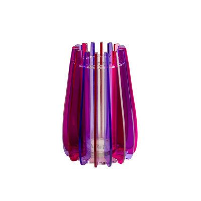 Vesta Iride Vaso piccolo da arredo moderno in plexiglass Colore: Fucsia