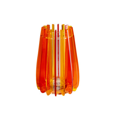 Vesta Iride Vaso piccolo da arredo moderno in plexiglass Colore: Arancione