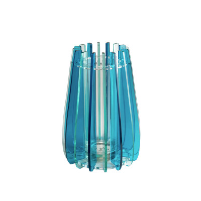 Vesta Iride Vaso piccolo da arredo moderno in plexiglass Colore: Blu